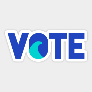 VOTE For The Climate Turn Out Blue Democratic Independent Voters for the Ocean Earth Sticker